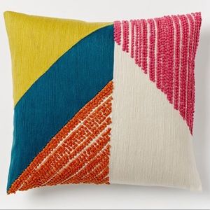 West Elm Angled Crewel 16” Pillow Cover
